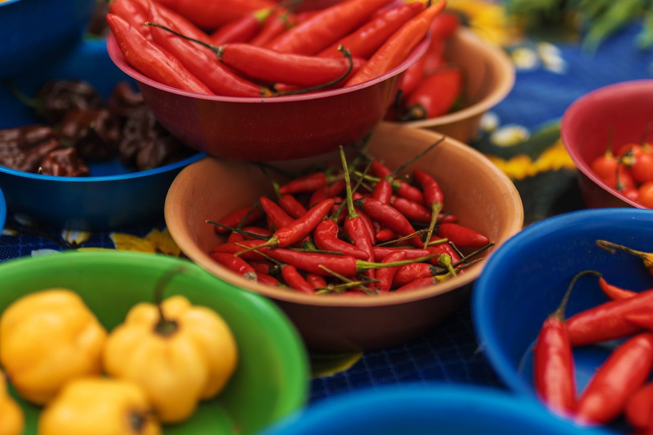 Hot Sauce and Frozen Peppers Before the First Frost